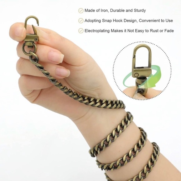 BRONZE TONED 15.4 INCH PURSE/NECKLACE CHAIN - Picture 3 of 4